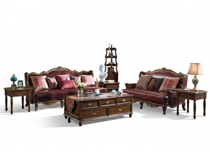 Empire USA Miwwelen Antik Stil Liederdivan 3+2 Sëtzer Divangarnitur Divan
