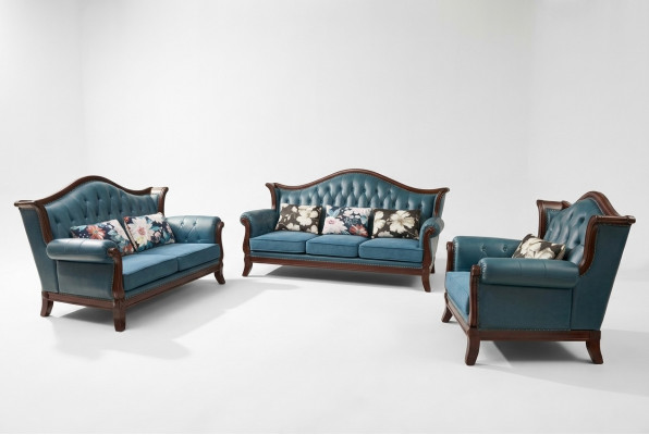 Sofagarnitur Set 3+2+1 Sëtzer Wunnzëmmer Garnitur 3tlg Modern
