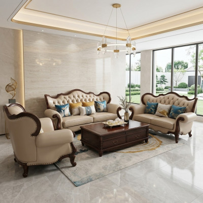 Sëtzgrupp 3+2+1 Design Sofas Polster Canapéë Chesterfield