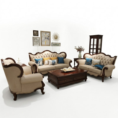 Sëtzgrupp 3+2+1 Design Sofas Polster Canapéë Chesterfield