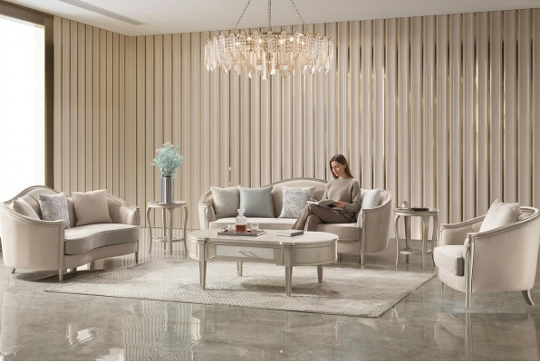 Soffagarnitur 3 2 1 Sëtz Set Design Sofa Couchen Canapé Modern