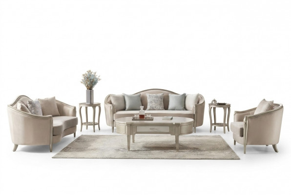 Soffagarnitur 3 2 1 Sëtz Set Design Sofa Couchen Canapé Modern