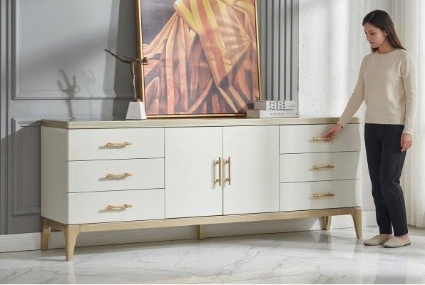 Sideboard Kommode Designer Luxus Schief Holz Wäiss Kommoden Schaf