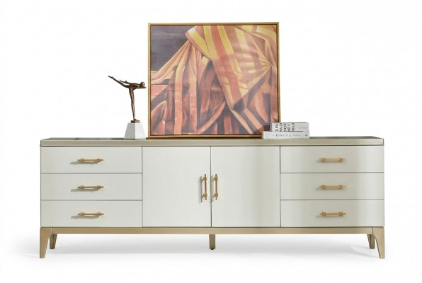 Sideboard Kommode Designer Luxus Schief Holz Wäiss Kommoden Schaf