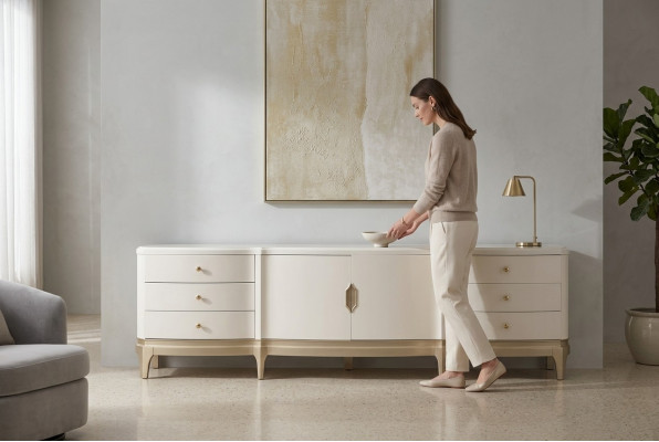 Sideboard Schaf rtv Stuff Fernseh Holz Miwwel Wäiss Lowboard Luxus