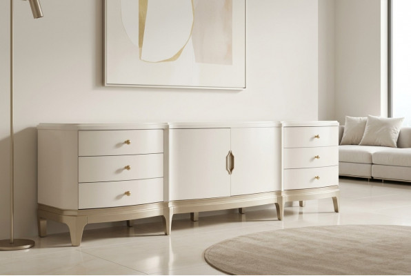 Sideboard Schaf rtv Stuff Fernseh Holz Miwwel Wäiss Lowboard Luxus