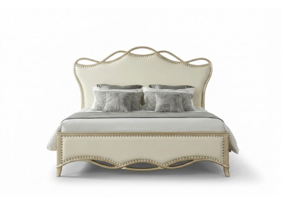 Design Bett Schlofzëmmer Better Textil Luxus Gepolsterte Sëtz Stoff Beige Miwwelen Neit