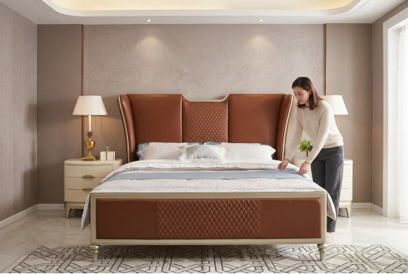Luxus Schlofzëmmer Miwwelen 2x Nuetsdëscher Modern Niewendëscher 2tlg