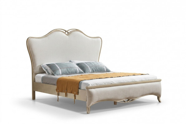 Bett + 2x Nuetsdëscher 3-tlg. Schlofkummer Set Design Modern Luxus 180x200 cm Nei