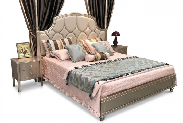 Duebelbett Bett Luxus Better Holz Bettgesteller Bettkader Beige Design