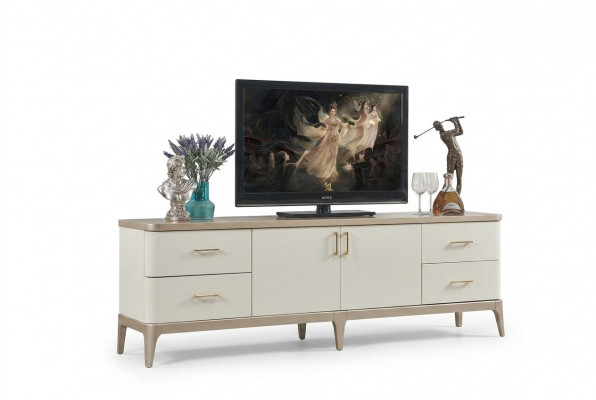 TV Schaf Lowboard Miwwelen Schief Sall Sideboard Wäiss Kommod Sideboards