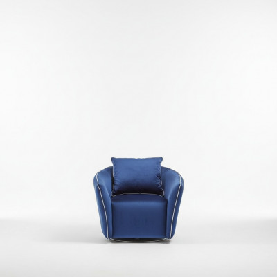 Fotell 1 Sëtz Blo Wunnzëmmer Luxus Design Italienesch Miwwelen Elegantes Neit