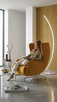 Sëtz Sesselleefstel Design Giel Stoff Wunnzëmmer Miwwelen Ousensëtz Prianera