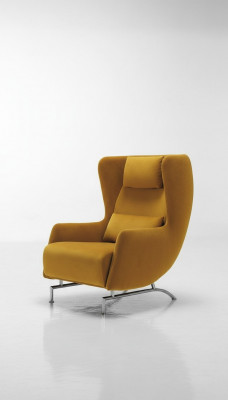 Sëtz Sesselleefstel Design Giel Stoff Wunnzëmmer Miwwelen Ousensëtz Prianera