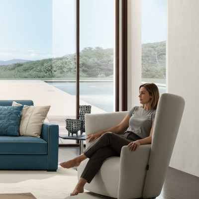 Sesselfauteuil Modernes Design Wäiss Italienesch Stil Luxus Prianera Neit