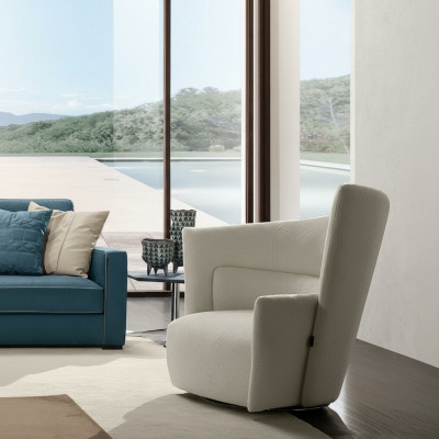 Sesselfauteuil Modernes Design Wäiss Italienesch Stil Luxus Prianera Neit