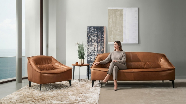 Luxus Garnitur Set 2tlg Sofagarnitur 3+1 Sëtz Modern Sofa an Fauteuil