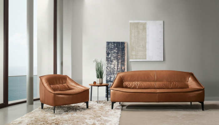 Luxus Garnitur Set 2tlg Sofagarnitur 3+1 Sëtz Modern Sofa an Fauteuil