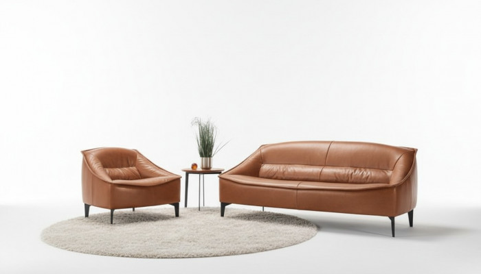 Luxus Garnitur Set 2tlg Sofagarnitur 3+1 Sëtz Modern Sofa an Fauteuil