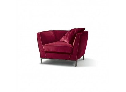 Luxus Éinsëtzer Fotell Rout Polster Relax Design Italienesch Miwwelen Prianera Nei