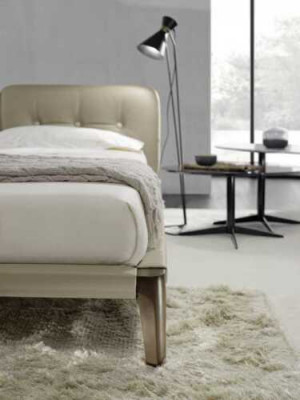 Modern Duebelbett Schlofzëmmer Beige Bett Miwwelen Holz Design Better Prianera