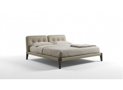 Modern Duebelbett Schlofzëmmer Beige Bett Miwwelen Holz Design Better Prianera