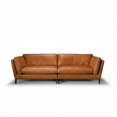 Sofa 3 Sëtzer Braun Luxus Design Miwwelen Wunnzëmmer Miwwelen Lieder Prianera Stil Neien