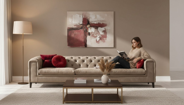 Sofa 4-Sëtzer Lieder-Sofas Luxus Designer Couch Nei Sofa Luxus Chesterfield Nei