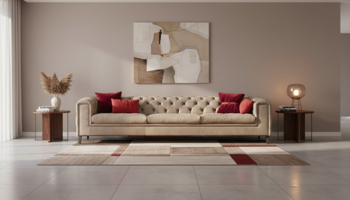 Sofa 4-Sëtzer Lieder-Sofas Luxus Designer Couch Nei Sofa Luxus Chesterfield Nei