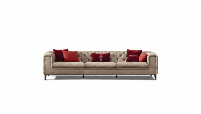 Sofa 4-Sëtzer Lieder-Sofas Luxus Designer Couch Nei Sofa Luxus Chesterfield Nei