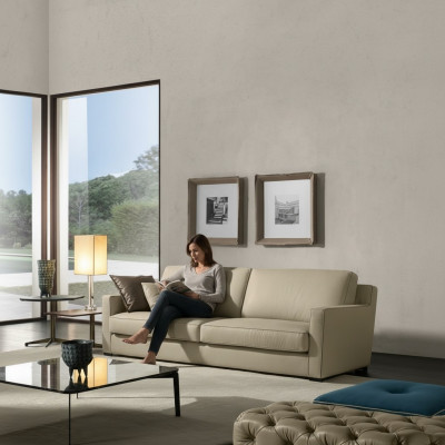 Design Textil 3-Sëtz Graue Couch Elegant Sofa Polsterung Prianera Wunnzëmmer