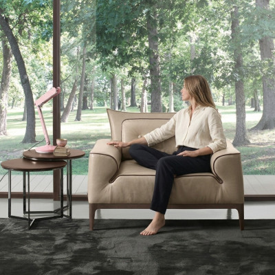 Sessellefrësser Modernen Design Modernen Ledersëtz Relaxstil Luxusmiwwelen Nei