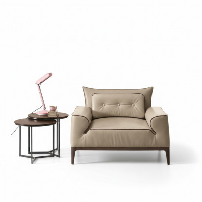 Sessellefrësser Modernen Design Modernen Ledersëtz Relaxstil Luxusmiwwelen Nei