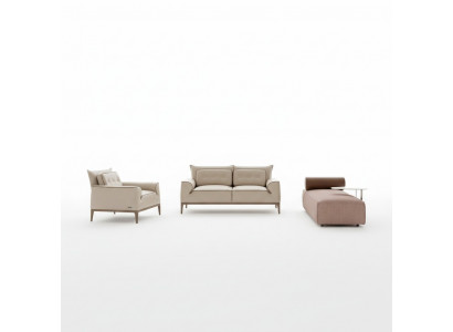 Sofaset Prianera Design Sofa Fauteuil Këssen Couchen 3tlg. Set Chaiselongue