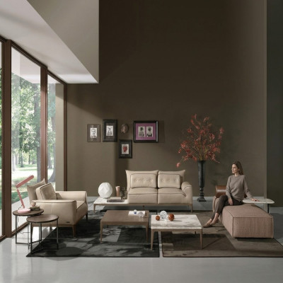Luxus Garnitur Sofagarnitur 2+1 Sëtz Sofa Sofas Sëtzgeleeënheet Lieder 2 Deeler PRIANERA