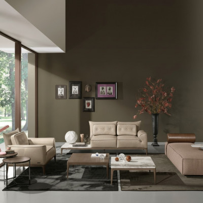 Luxus Garnitur Sofagarnitur 2+1 Sëtz Sofa Sofas Sëtzgeleeënheet Lieder 2 Deeler PRIANERA