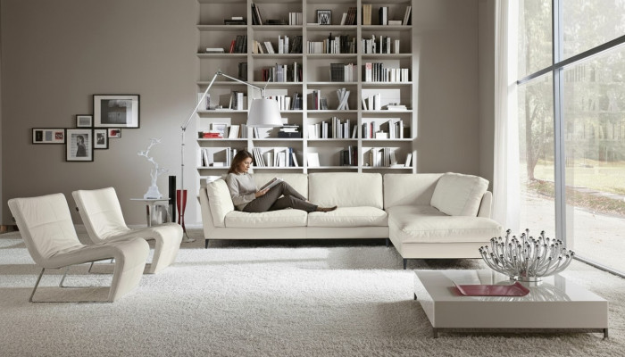 Prianera Canapé Eckcanapé Wunnzëmmer Design Lieder Modern L-Form