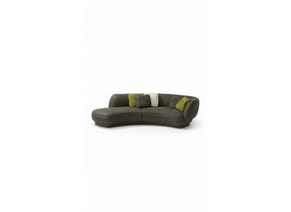 Textil Sofa 3 Sëtzer Polster Lieder Modern Relax Sëtz Luxus Miwwelen Ecksofa Ronn