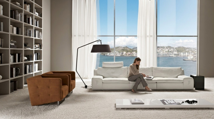 Sofa 4 Sëtzer Luxus Designer Couche Sofa Luxus Polstersofa Italienesch Miwwelen