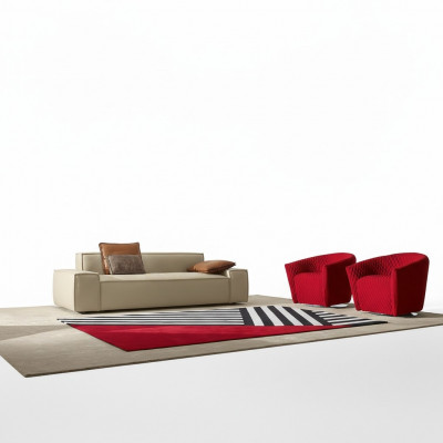 Sofagarnitur Sofa Luxus Garnitur Sofas Sessel 311 Sëtzer Modern Set Design Beige