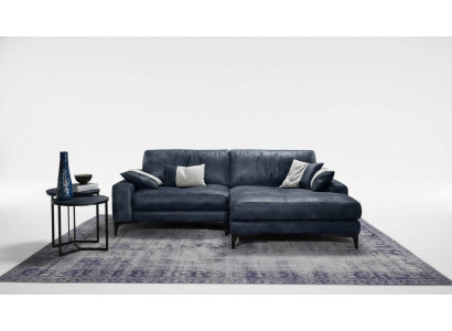 Ecksofa, Sofa, Wunnzëmmer, Zoefen, Lieder, Luxus, L-Form, Stil, Modern, Miwwelen, Blo, Nei