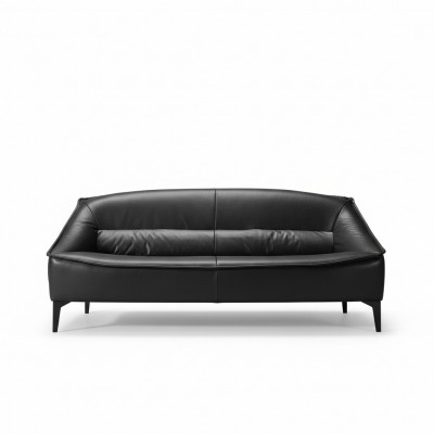 Dräisëtzer Luxus Sofa 3 Sëtzer Sofaen Sëtz Lieder Design Canapé Miwwelen Stil Schwaarz