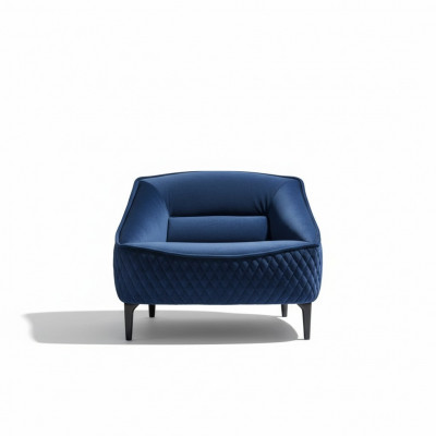 Still Sëtzmiwwel Modern Stoff Lounge Textil Luxus Sëtz Relax Miwwel Blo Prianera