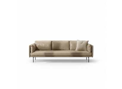 Luxus dräisëtzege Prianera Canapé Relax Polster Miwwelen Beige Canapéen Sofas Lieder.