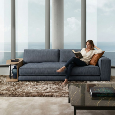 Soffa Zëmmer Miwwelen Drësëtzer Design Drësëtzer Couch Polstersoffa Blo Prianera