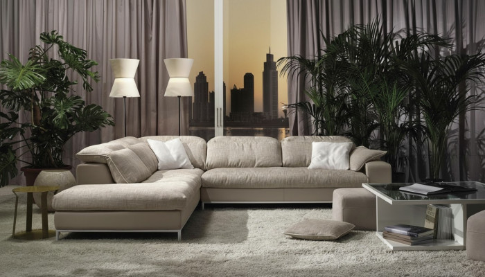 Design Ecksofa L-Form Modern Sofas Textil Couch Wunnzëmmer Modern Sofa Nei