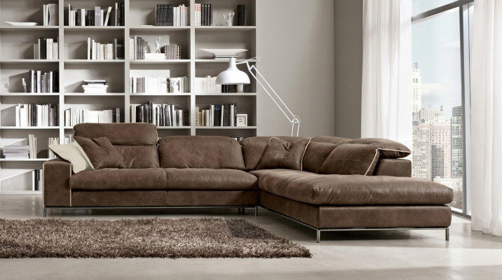 Design Eckssofa Prianera Modern Luxus Eck Lieder Holz Sofa L-Form Brong