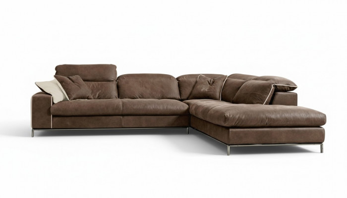 Design Eckssofa Prianera Modern Luxus Eck Lieder Holz Sofa L-Form Brong