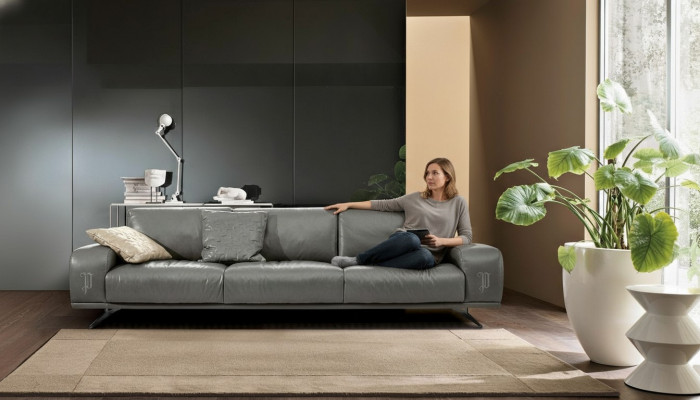 Canapé 3 Sëtz Luxus Miwwelen Wunnzëmmer Lieder Couch Dräisëtzer Gro Design Prianera