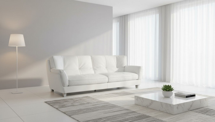 Luxus Sofa 3 Sëtz Couch Holz Miwwelen Drësëtzer Prianera Sofas Wäiss Couchen Lieder